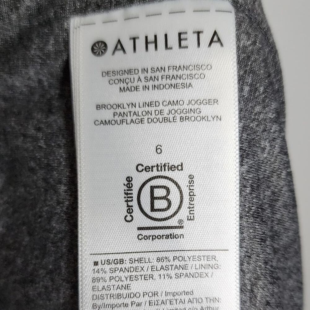 Athleta Brooklyn Camo Lined Jogger Pant in Black Camo Lux Pants - Picture 8 of 10